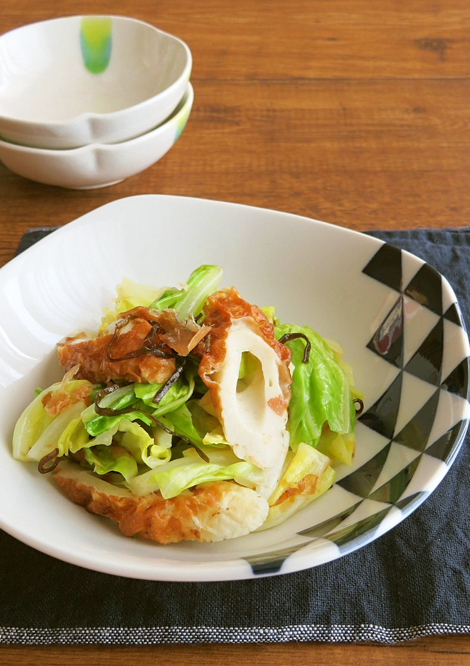 簡単和総菜☆キャベツとちくわの塩昆布和え-レシピのメイン写真
