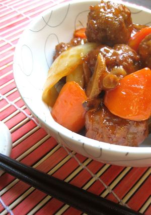 豆腐入り肉団子と野菜の甘酢あんかけ-レシピのメイン写真