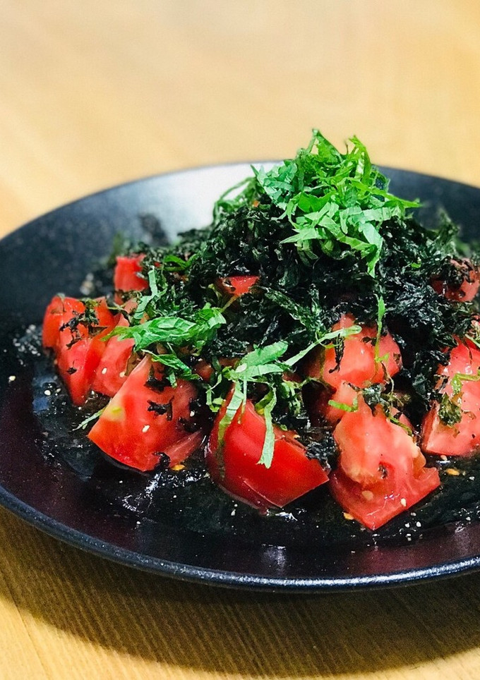 トマトとばら干し焼海苔の中華サラダ-レシピのメイン写真