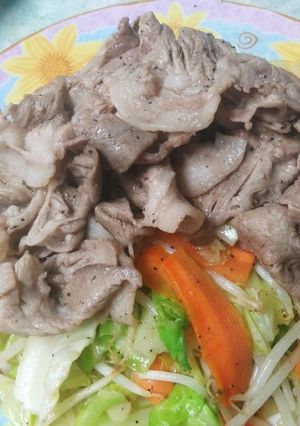簡単☆豚肩ロースの焼きしゃぶ　焼き野菜-レシピのメイン写真