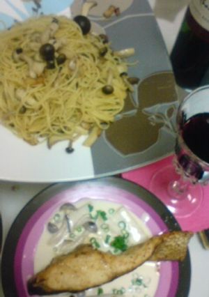 カリっ♪と鯛に濃厚きのこクリーム★-レシピのメイン写真