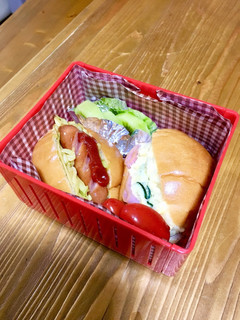 中学生女子 ロールパンサンド弁当-レシピのメイン写真