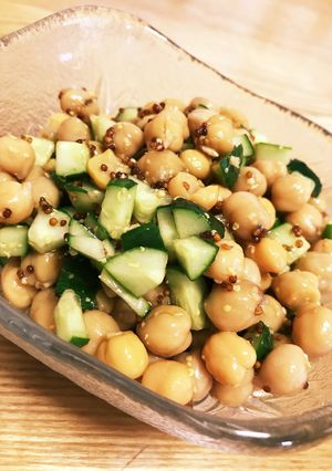 納豆のタレ活用☆ひよこ豆サラダ-レシピのメイン写真