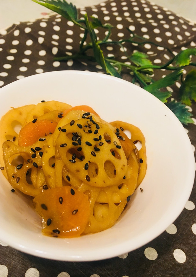 水煮で簡単！れんこんとにんじんのきんぴら-レシピのメイン写真