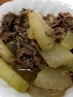 牛肉と冬瓜のとろとろ炒め煮-レシピのメイン写真