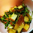 豆苗・厚揚げ・エリンギのオイスター炒め