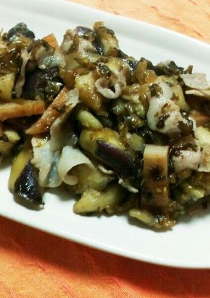 茄子と豚肉の高菜炒め♪-レシピのメイン写真