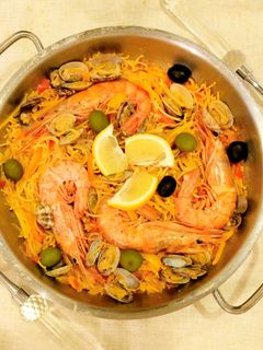 パスタで炊くパエリア料理!フィデウア-レシピのメイン写真