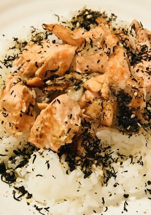 とりわけライス●ふりかけ＆鮭切り身の素焼-レシピのメイン写真