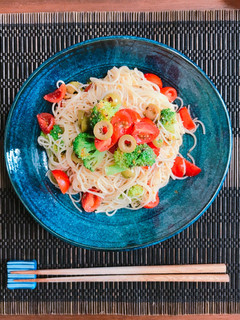 お素麺のカプレーゼ風-レシピのメイン写真