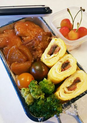 お弁当 (6/8) むね肉の甘酢あんかけ-レシピのメイン写真