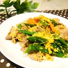 รูปของ 簡単！スナップえんどうと豚肉の中華炒め