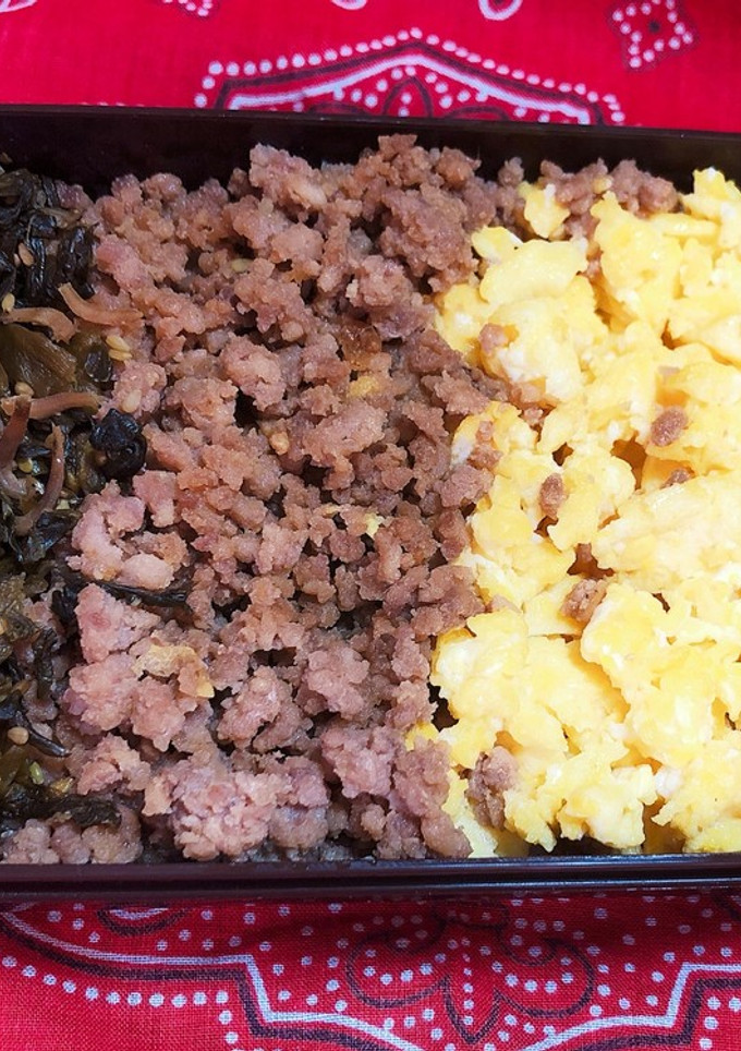 簡単時短定番そぼろ弁当-レシピのメイン写真