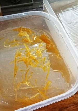 サッパリと。寒天の蜂蜜柚子レモンくずきり-レシピのメイン写真