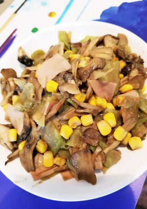 ブロッコリーの芯と舞茸の味噌バター炒め-レシピのメイン写真