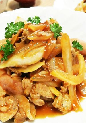 簡単！ポークチャップでご飯が進む(^^)-レシピのメイン写真