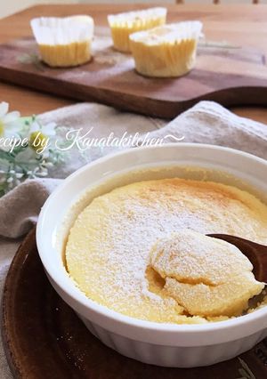 とろけるチーズで節約！スフレチーズケーキ-レシピのメイン写真