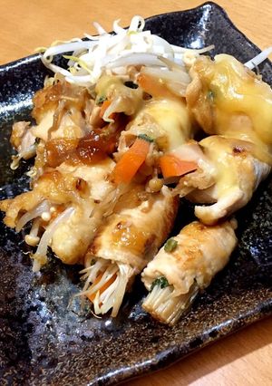 鶏胸肉de野菜巻き 照り焼きチーズがけ-レシピのメイン写真