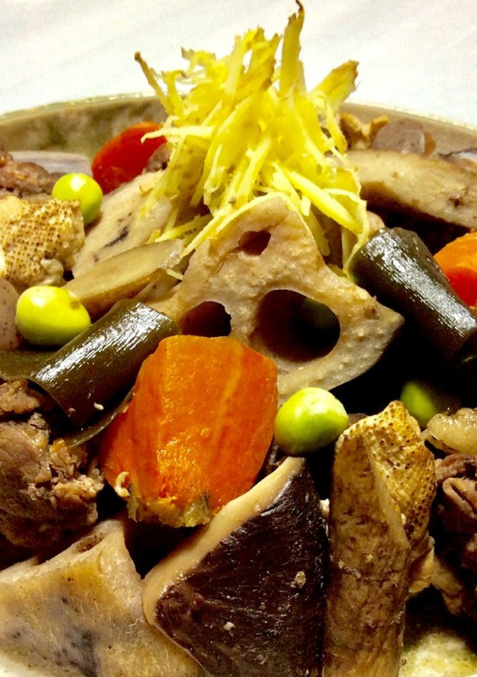 牛肉と干し椎茸ゴボウ蓮根の旨煮（筑前煮）-レシピのメイン写真