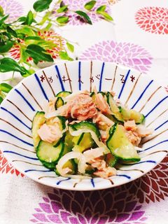 ☆きゅうり&ツナ玉ねぎの酢の物☆-レシピのメイン写真
