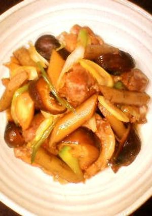 もも肉とごぼうのすき煮-レシピのメイン写真
