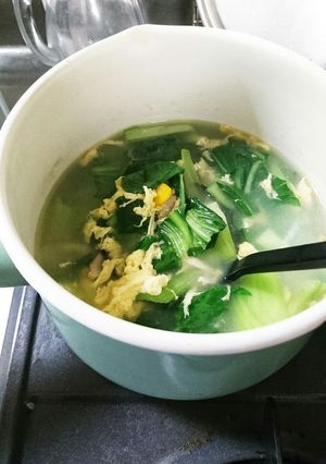 チンゲン菜と卵のスープ-レシピのメイン写真