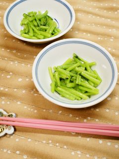 春菊の茎のバター炒め-レシピのメイン写真