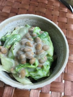 納豆とレタスの白和え-レシピのメイン写真