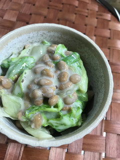 納豆とレタスの白和え-レシピのメイン写真