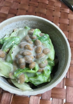 納豆とレタスの白和え-レシピのメイン写真