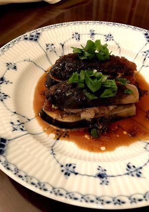 ヘルシオで簡単★なすのひき肉はさみ蒸し-レシピのメイン写真