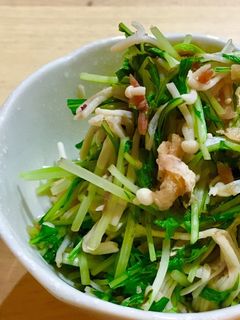 【簡単】水菜のサッパリ梅煮【時短】-レシピのメイン写真