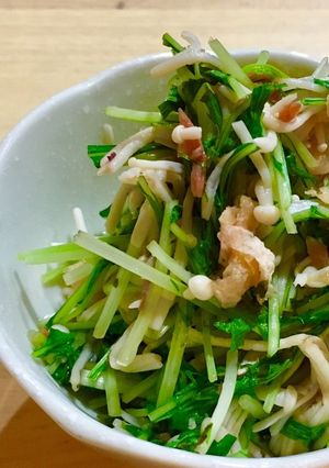 【簡単】水菜のサッパリ梅煮【時短】-レシピのメイン写真