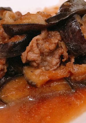 簡単！茄子と牛肉の玉ねぎおろし炒め-レシピのメイン写真