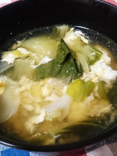 ひき肉とチンゲン菜のふわたまスープ-レシピのメイン写真