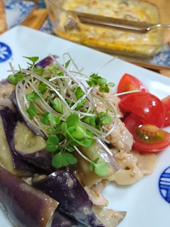 レンジで簡単★茄子と豚肉の変わり冷しゃぶ-レシピのメイン写真