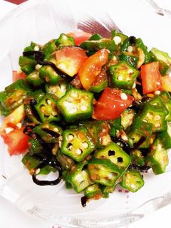 NEBANEBAオクラとトマトの和え物☆-レシピのメイン写真