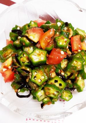 NEBANEBAオクラとトマトの和え物☆-レシピのメイン写真