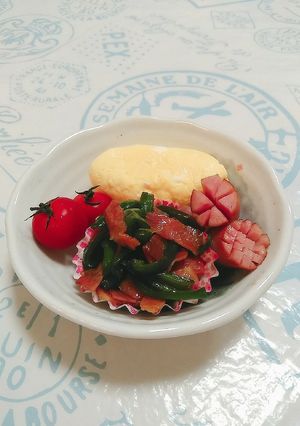 お弁当に♪ピーマンとベーコンの甘辛炒め♡-レシピのメイン写真