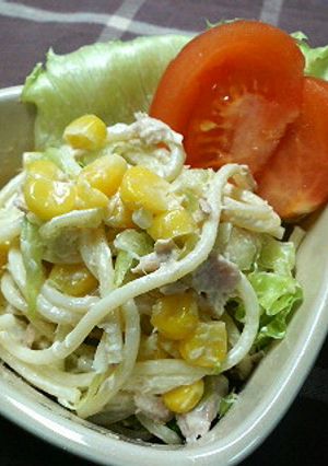 簡単♪レタスとツナのスパゲティサラダ-レシピのメイン写真