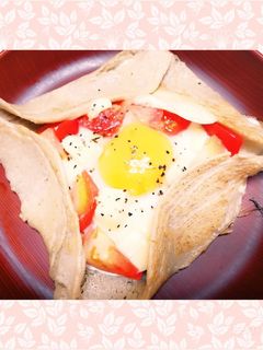 ささっと簡単♪トマトの蕎麦粉ガレット♪-レシピのメイン写真