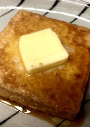 材料3つ、絹生揚げのもっちりバタポン-レシピのメイン写真