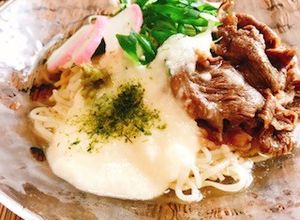 牛とろろ冷やしぶっかけ稲庭うどん-レシピのメイン写真