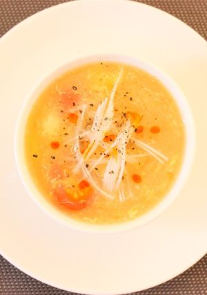 トマトとたけのこのトロトロ酸辣湯-レシピのメイン写真