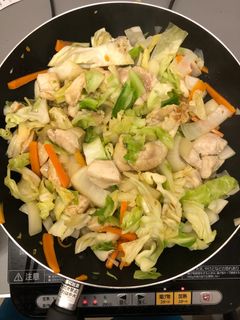 学生簡単野菜炒め(焼肉風味)-レシピのメイン写真