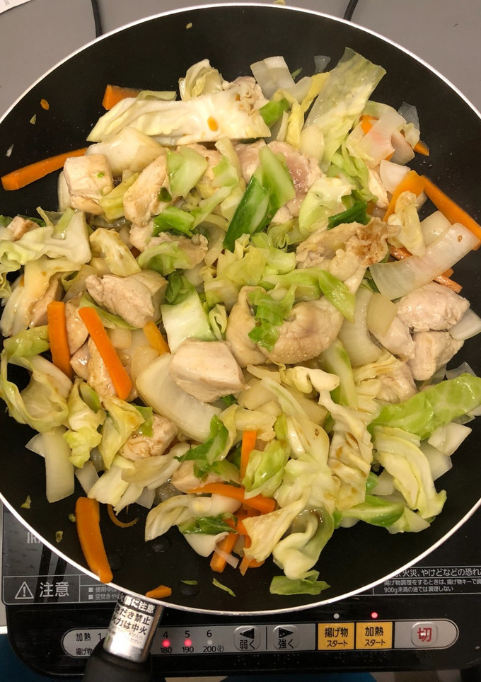 学生簡単野菜炒め(焼肉風味)-レシピのメイン写真