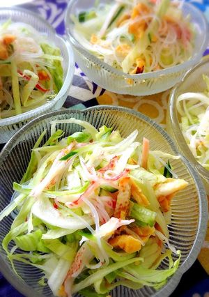 冷やし中華風☀️レタスサラダ-レシピのメイン写真