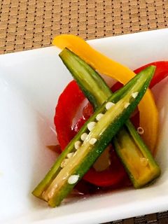 作り置き!オクラとパプリカのポン酢マリネ-レシピのメイン写真