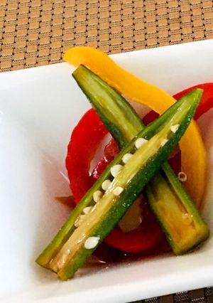 作り置き！オクラとパプリカのポン酢マリネ-レシピのメイン写真