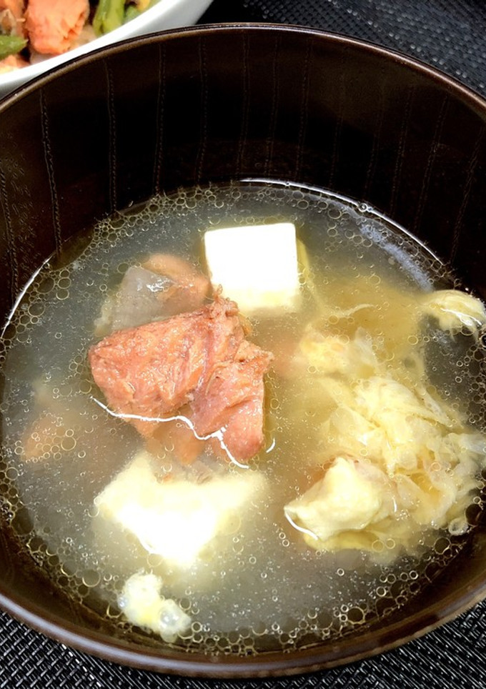 鮭と卵のスープ-レシピのメイン写真